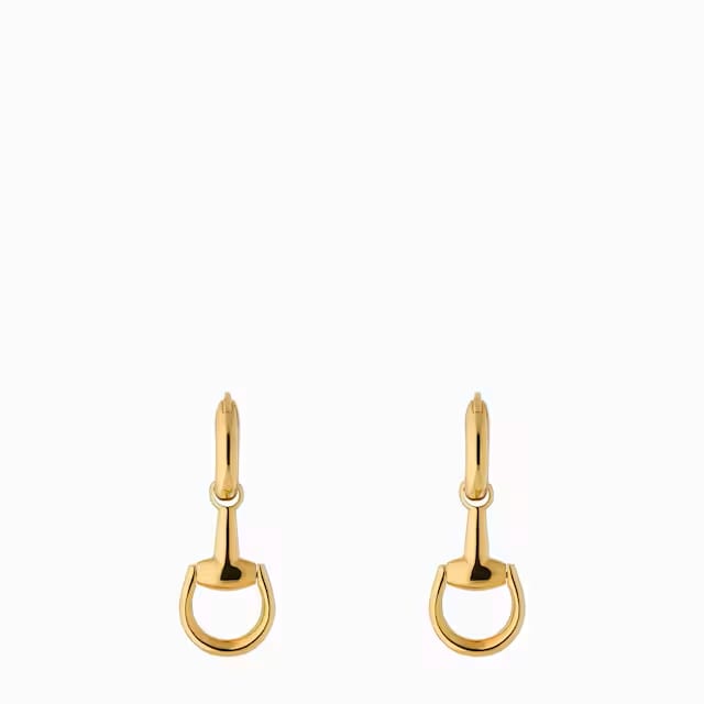 Horsebit 18k diamond earrings
